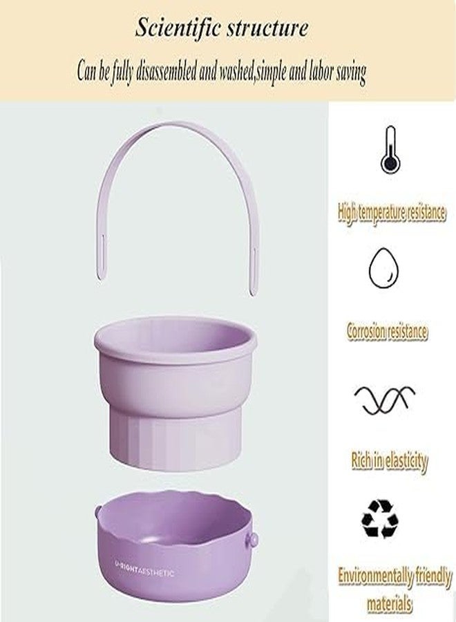 VENIVA Silicone Makeup Brush Cleaner Bowl 3 in 1 Makeup Brush Tools Drying Holder Portable Cosmetic Brush Cleaner Pad for Cleaning,Drying,Storage Makeup Brushes,Sponges - Image 3
