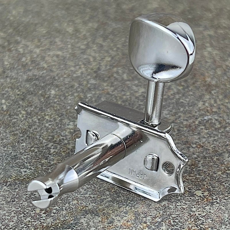 Gotoh Vintage Oval Knob Tuners Nickel (6-in-a-line) - Image 2