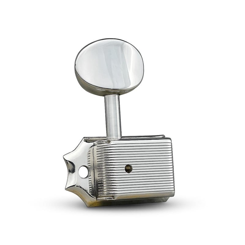 Gotoh Vintage Oval Knob Tuners Nickel (6-in-a-line) - Image 1