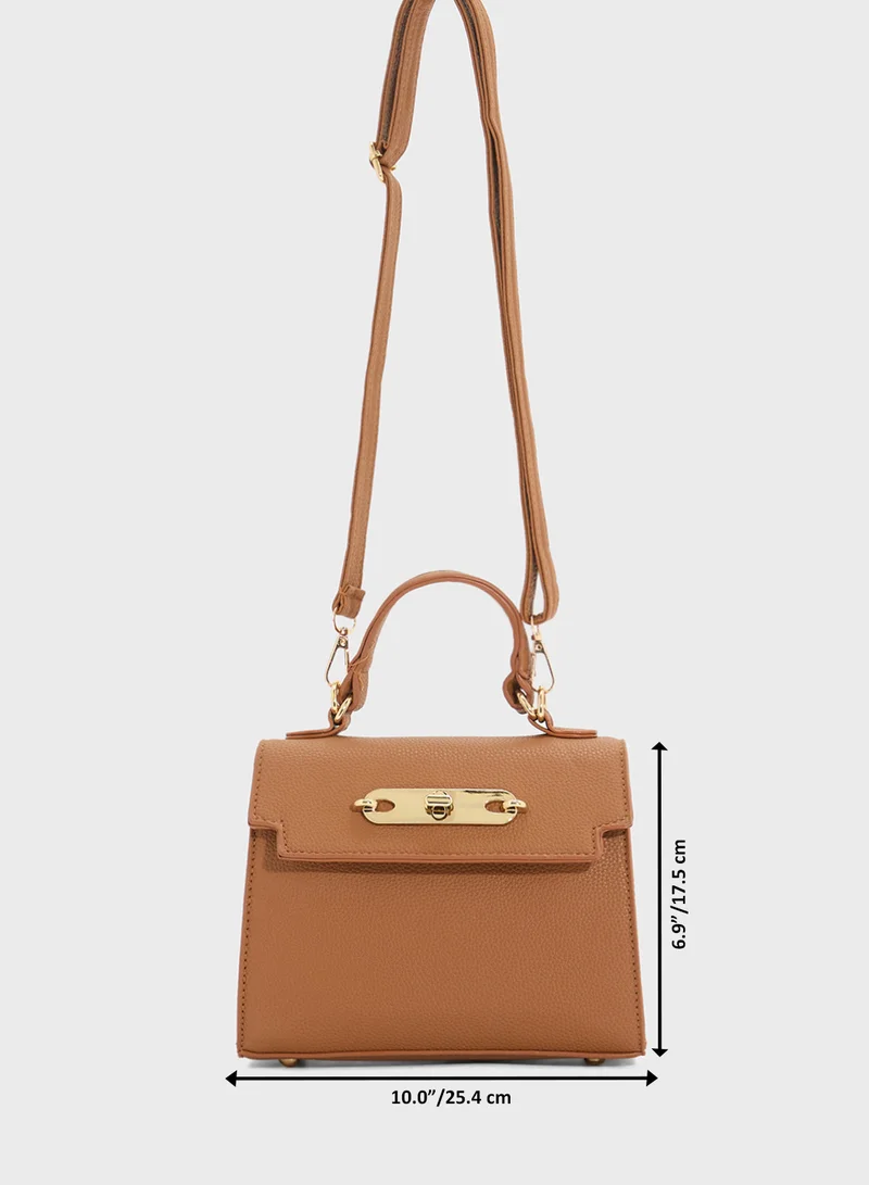 ELLA Womens Satchel With Buckle