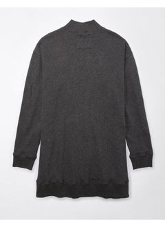 American Eagle Oversized Fleece Mock Neck City Graphic Mini Dress  - Image 5