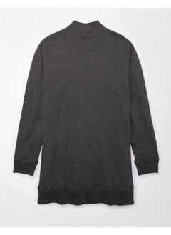 American Eagle Oversized Fleece Mock Neck City Graphic Mini Dress  - Image 3