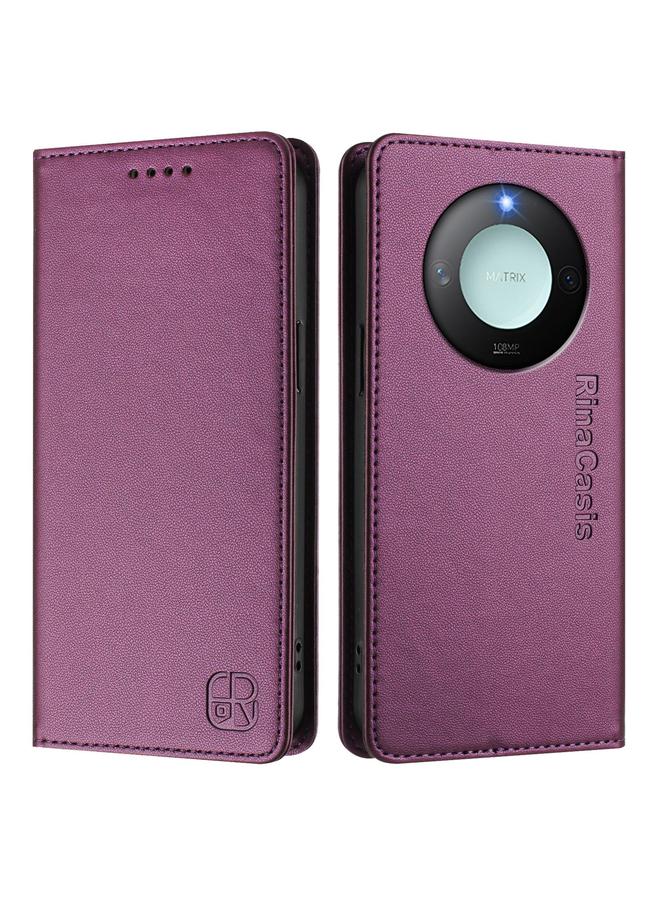 S-TOP Case For Honor X60 / X9c Smart RC01 Dual-Folded Magnetic Suction RFID Leather Phone Case - Image 2
