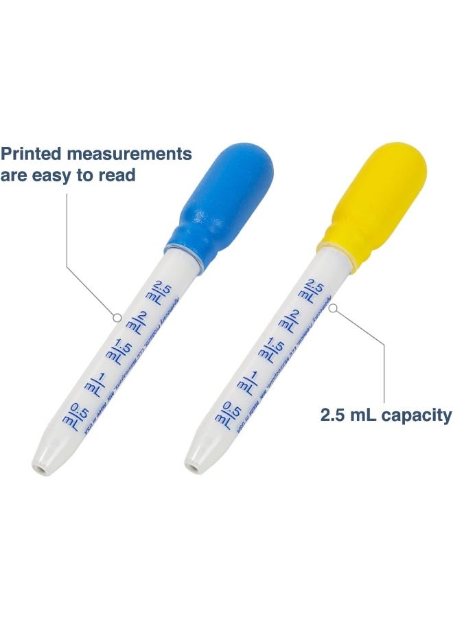 Ezy Dose قطارة دواء سائلة للأطفال من EZY DOSE، للأطفال والرضع، سعة 2.5 مل/0.5 ملعقة صغيرة، معيرة، سهلة الاستخدام مع جرعات دقيقة، قد يختلف اللون، خالية من BPA - Image 3