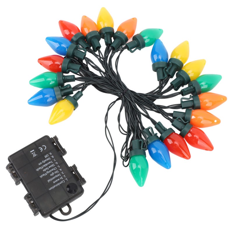 أضواء LED C9: 16.4 قدم 20 شكل فراولة ملونة RGB - ضواء مزروع بالتحكم عن بعد مقاوم للماء IP44 وفير للطاقة لزينة الحفلات العطلية الداخلية والخارجية - Image 3