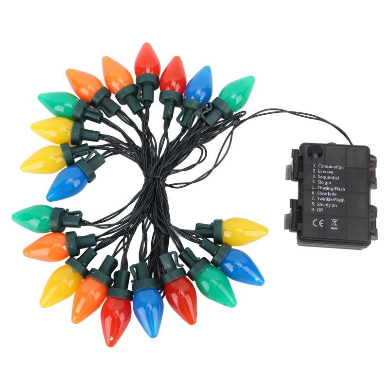 أضواء LED C9: 16.4 قدم 20 شكل فراولة ملونة RGB - ضواء مزروع بالتحكم عن بعد مقاوم للماء IP44 وفير للطاقة لزينة الحفلات العطلية الداخلية والخارجية - Image 1