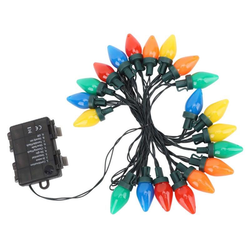 أضواء LED C9: 16.4 قدم 20 شكل فراولة ملونة RGB - ضواء مزروع بالتحكم عن بعد مقاوم للماء IP44 وفير للطاقة لزينة الحفلات العطلية الداخلية والخارجية - Image 4