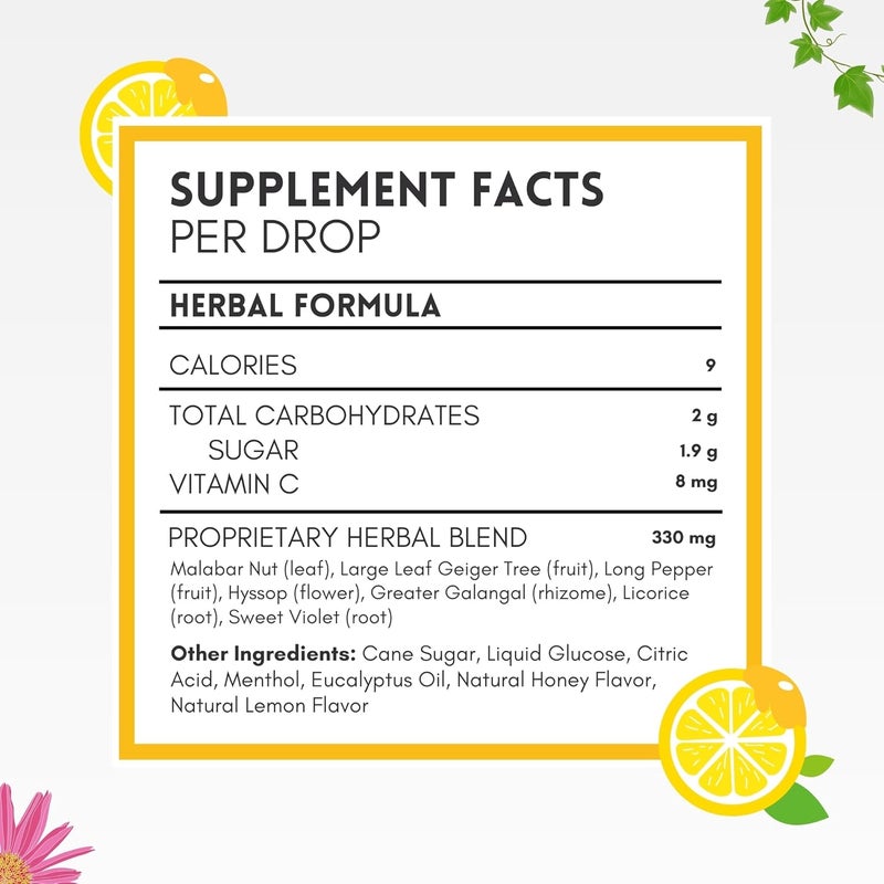 HERBION Naturals Cough Drops Dietary Supplement Soothes Cough for Adults and Children Over 6 Years No Artificial Flavor No Added Color 18 Count Pack of 1 Honey Lemon - Image 5