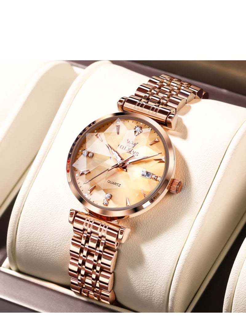 OLEVS Watches for Women Stainless Steel Quartz Water Resistant Analog Watch 5536 - Image 5