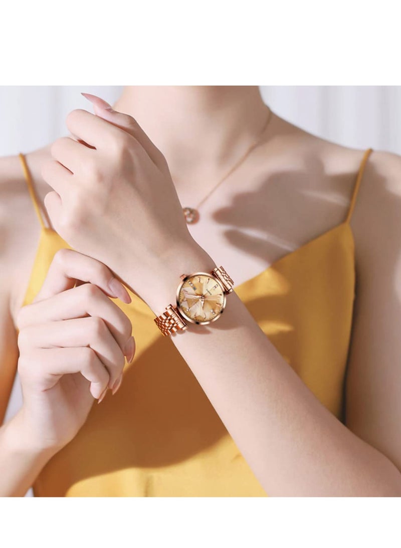 OLEVS Watches for Women Stainless Steel Quartz Water Resistant Analog Watch 5536 - Image 3