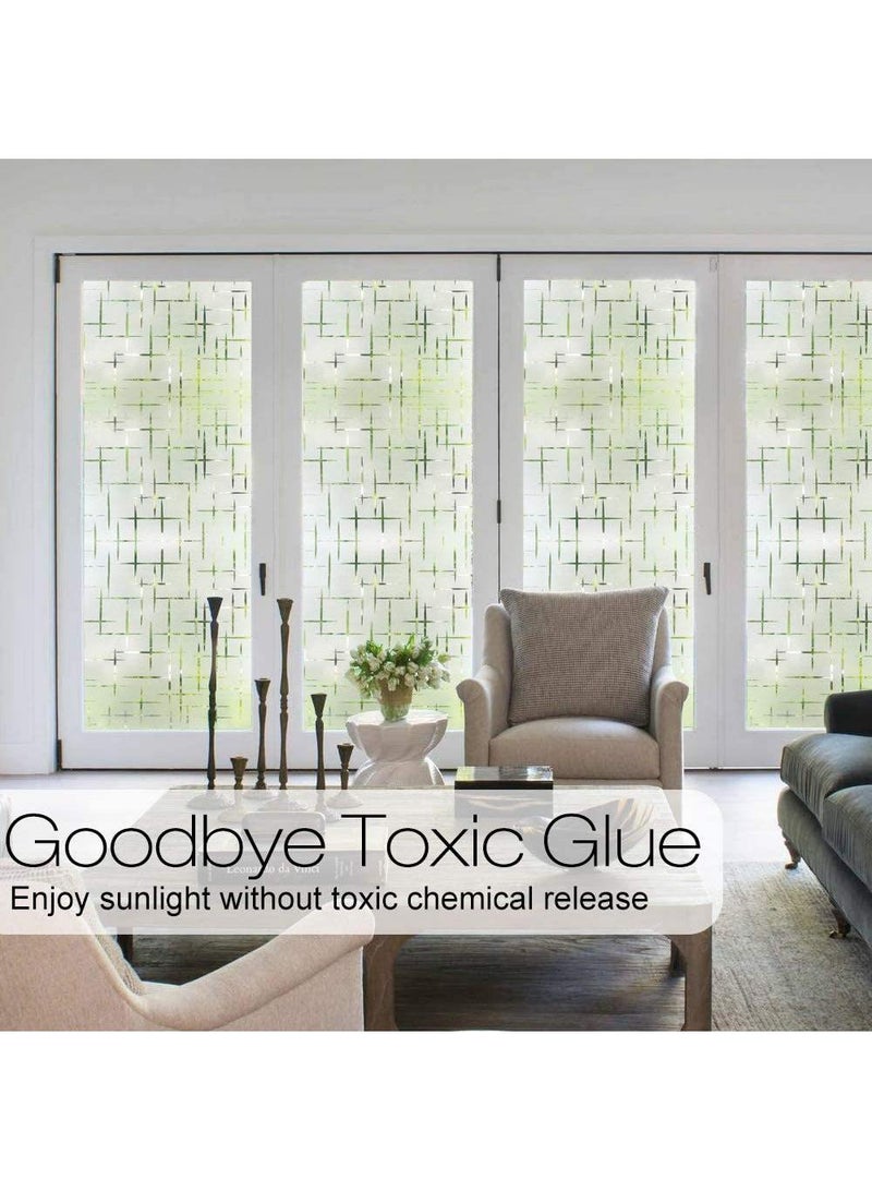 Y&D Window Film Decorative Privacy No Glue Holographic Cross Glass Sticker For Door Home House Ofiice Heat Control Anti UV 45 x 200 cm  - Image 4