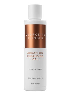 Georgette Klinger Argan Oil Cleansing Gel - Nourishing, Moisturizing, Antioxidant-Rich, With Deeply Healing Argan, Olive, And Bergamot Dissolve Existing Oils And Wash Away Dirt, Makeup - 6.7 oz
