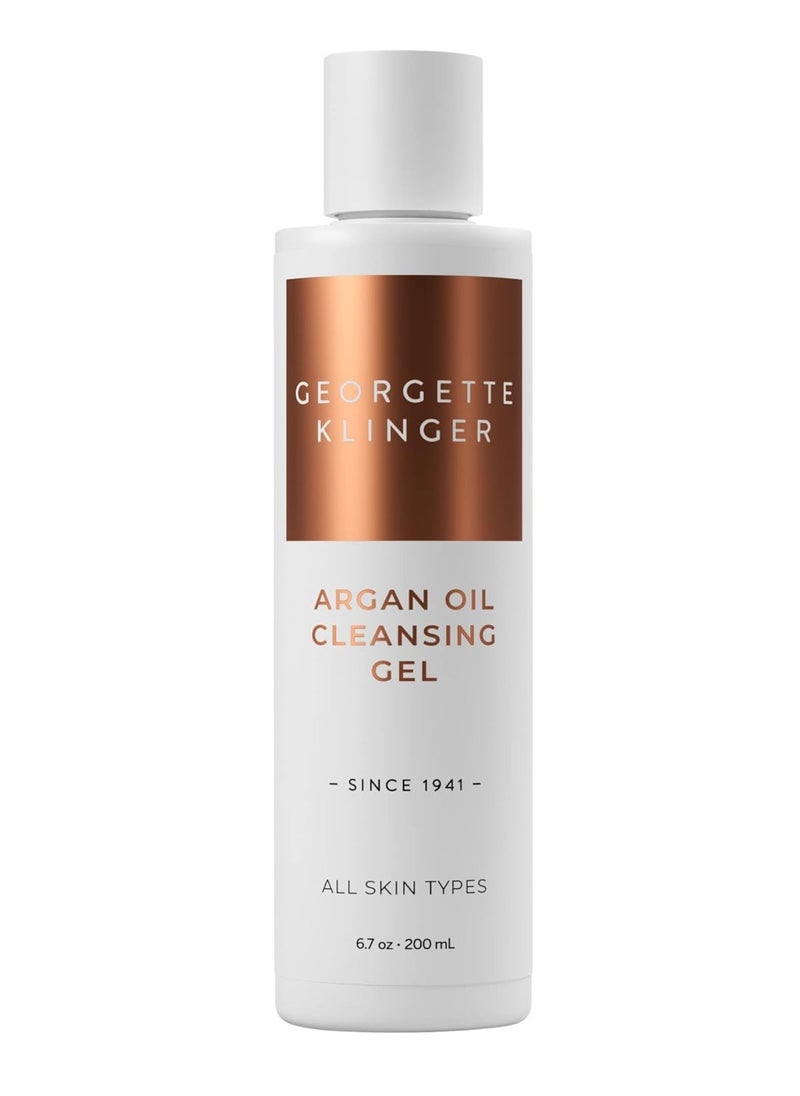 GEORGETTE KLINGER - Georgette Klinger Argan Oil Cleansing Gel - Nourishing, Moisturizing, Antioxidant-Rich, With Deeply Healing Argan, Olive, And Bergamot Dissolve Existing Oils And Wash Away Dirt, Makeup - 6.7 oz - Image 1