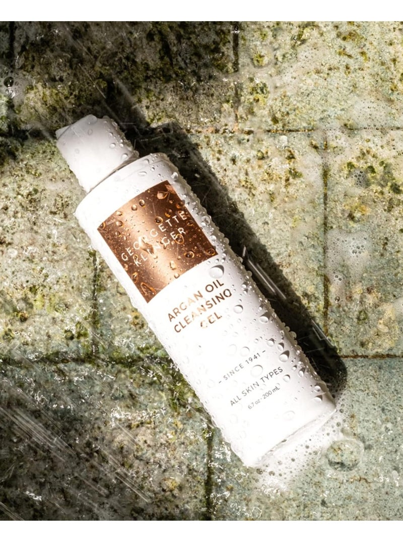 GEORGETTE KLINGER - Georgette Klinger Argan Oil Cleansing Gel - Nourishing, Moisturizing, Antioxidant-Rich, With Deeply Healing Argan, Olive, And Bergamot Dissolve Existing Oils And Wash Away Dirt, Makeup - 6.7 oz - Image 1