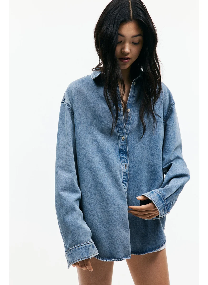 H&M Oversized Denim Shirt