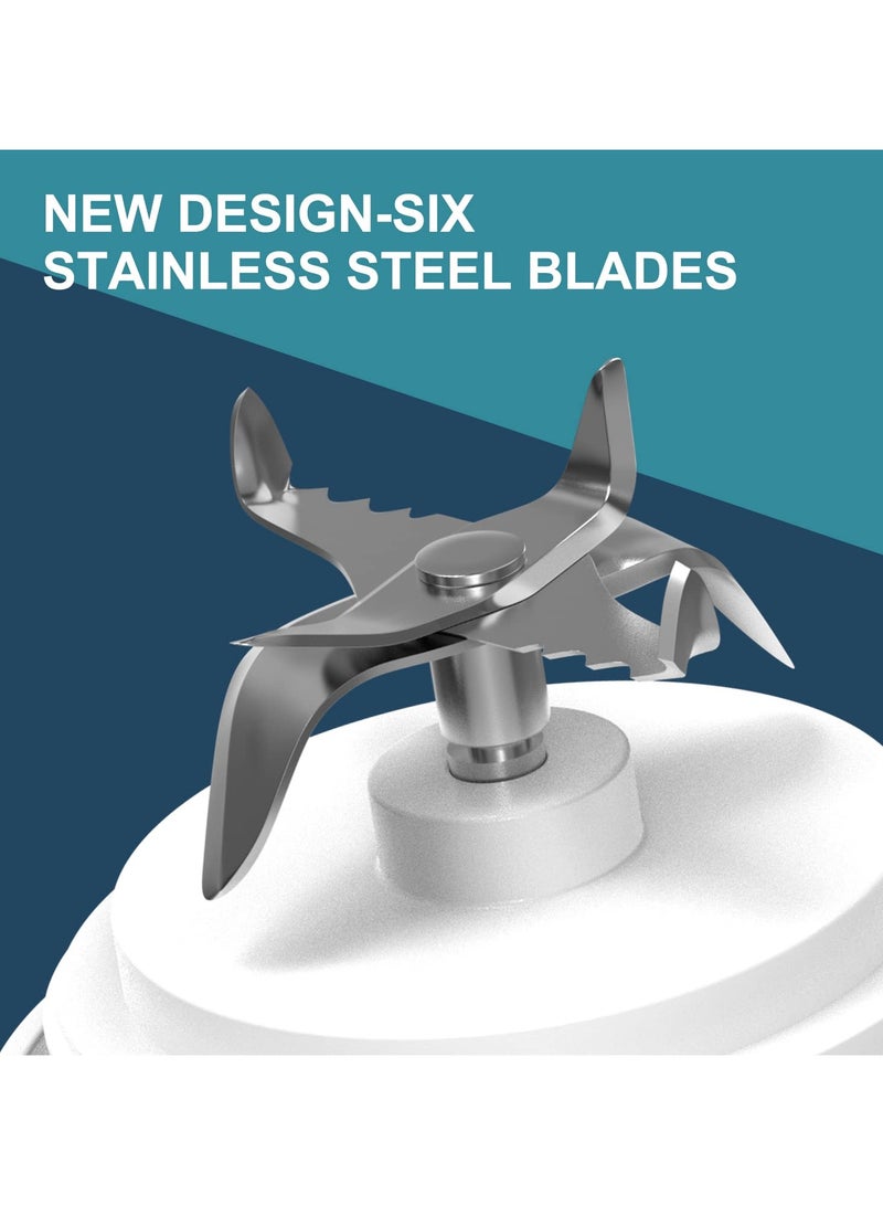 أسيف خلاط محمول، خلاط شخصي للاهتزاز والانزلاق، خلاط ميني قابل لإعادة الشحن، سعة 21 أونصة، مع غطاء للسفر للاستخدام المنزلي/المطبخ/الصالة الرياضية - Image 2