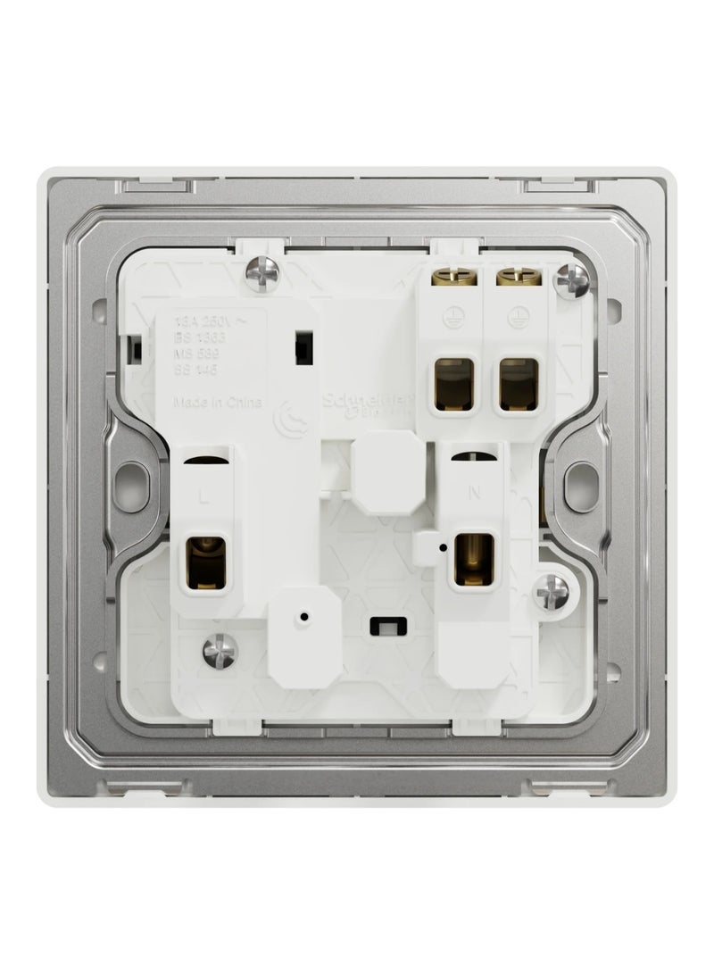 Schneider Electric Switched socket, Unica X, 13A, 250V, 1 gang, jet black - NUX15_JB - Image 4