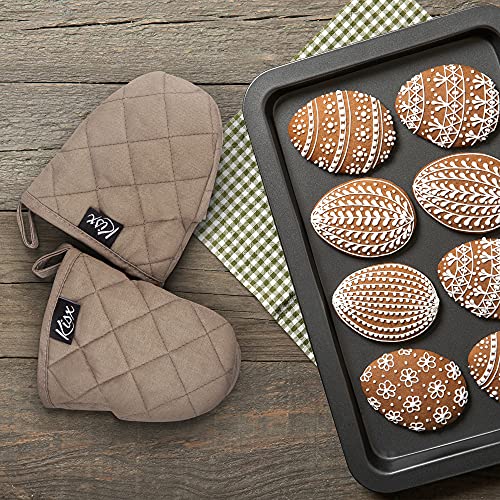 Kisx Oven Mitts Heat Resistant – (Grey Color) Mini Oven Mitts, Silicone Gloves Heat Resistant, Kitchen Gloves for Cooking, Silicone Oven Mitts & Pot Holders Sets, Kitchen Pot Holders & Oven Mitts Sets - Image 5