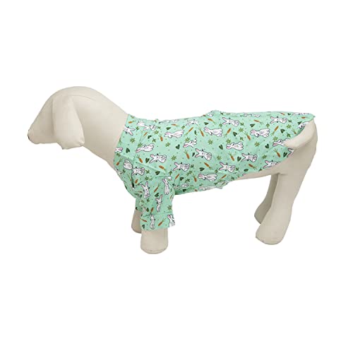 Lulala Dog Shirt Pet Daily Clothes Puppy Sweatshirt Dog Pullover Pet Summer Shirts Breathable T-Shirt Polo Bunny Print Doggie Short Sleeve Summer Beach Cool Pet Apparel for Pets (Pista,16Inch) - Image 4