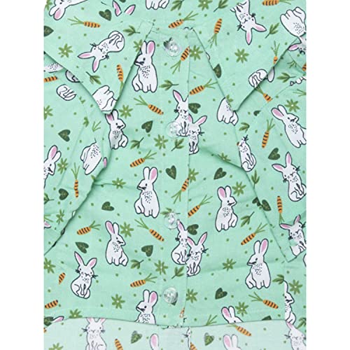 Lulala Dog Shirt Pet Daily Clothes Puppy Sweatshirt Dog Pullover Pet Summer Shirts Breathable T-Shirt Polo Bunny Print Doggie Short Sleeve Summer Beach Cool Pet Apparel for Pets (Pista,16Inch) - Image 3