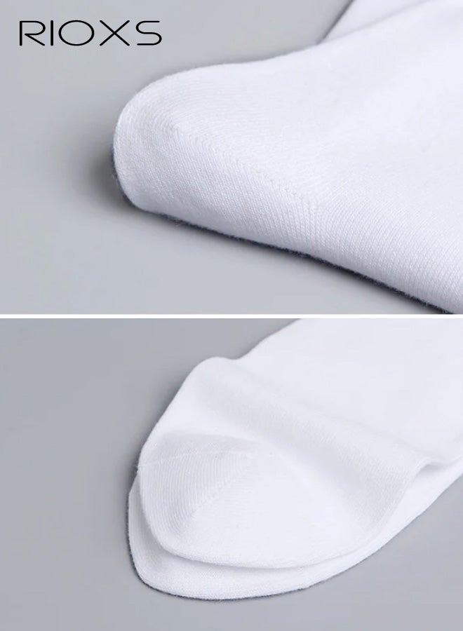 ريوكس ٥ أزواج من الجوارب الرجالية غير الظاهرة، جوارب رياضية غير مرئية منخفضة القطع، مريحة وغير قابلة للانزلاق، جوارب رياضية قصيرة ناعمة قابلة للتنفس، غير مرئية، مناسبة للجري الرياضي والسفر، لونها أبيض. - Image 3