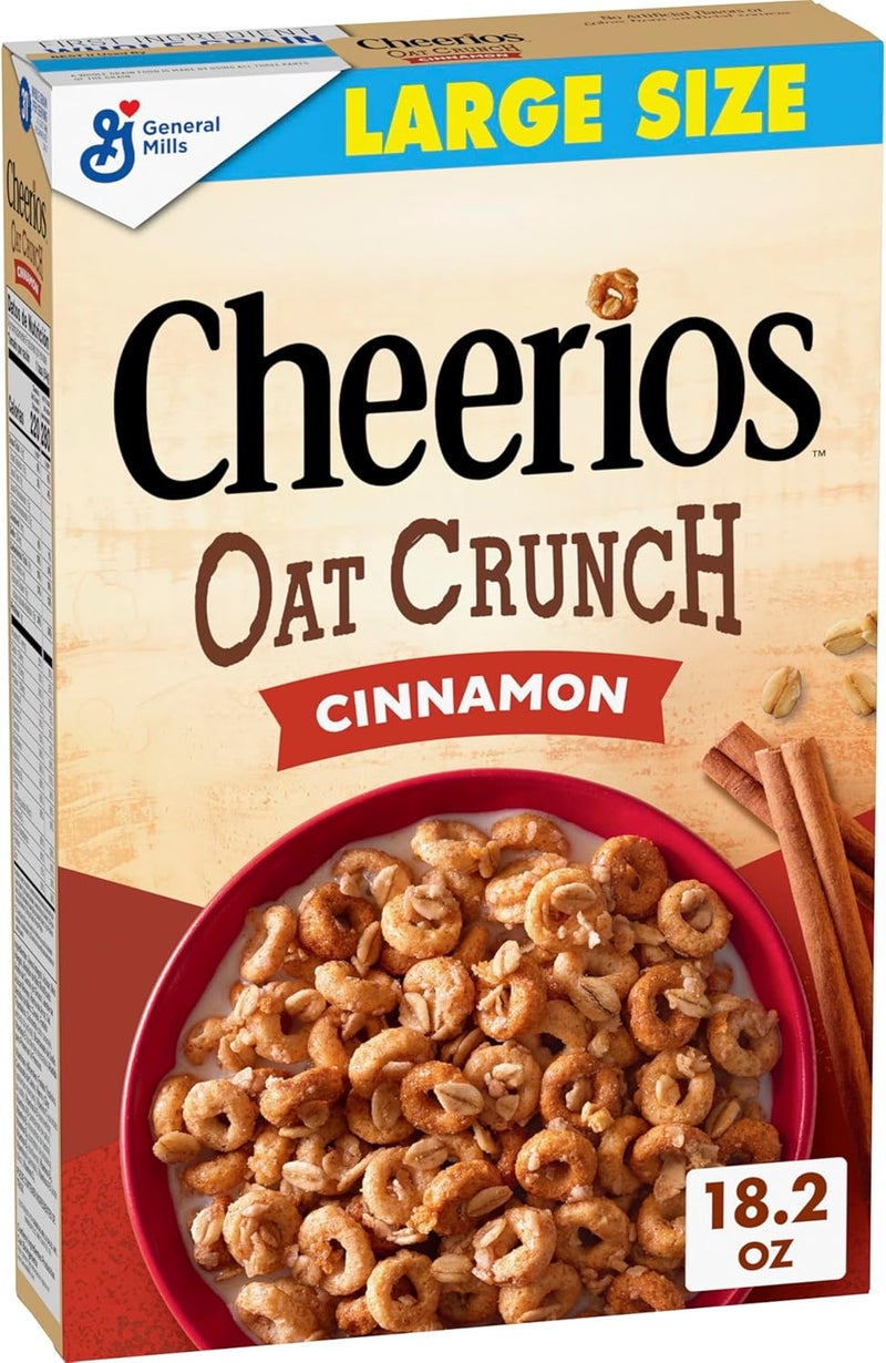 Cheerios Oat Crunch Cereal with Cinnamon - 18.2 Oz - Image 1