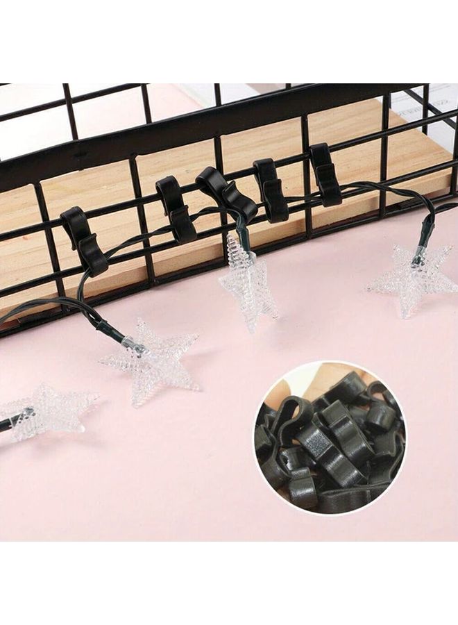 100pcs Heavy Duty Black Plastic S Hooks for Hanging Christmas Lights Gutters Outdoor Decorations - Image 5