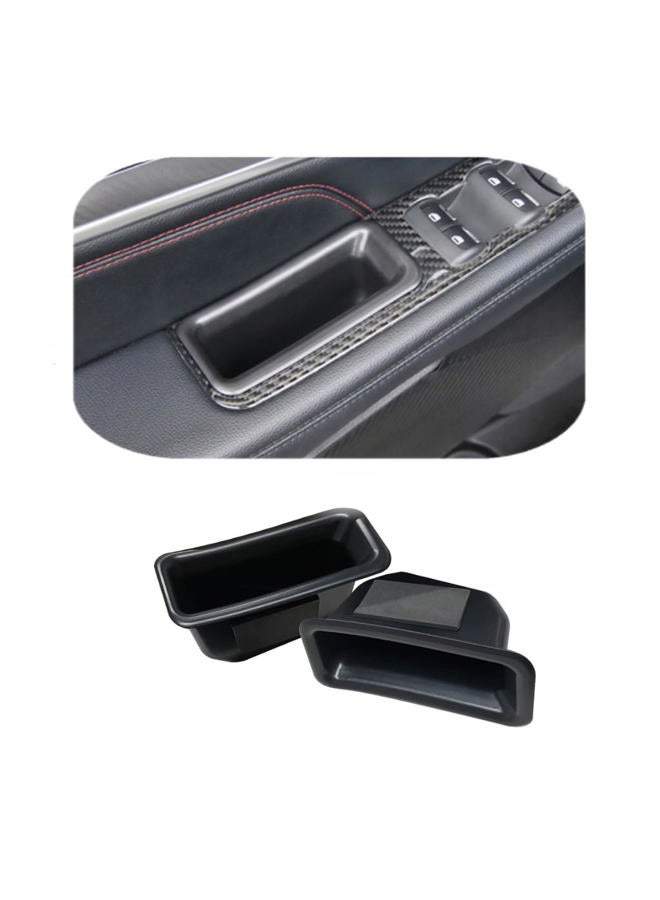 Vesul Front Row Door Side Storage Box Fit for Ford Explorer 2016 2017 2018 2019 Armrest Phone Container Door Organizer Handle Pocket ABS Tray Insert Glove Pallet - Image 1