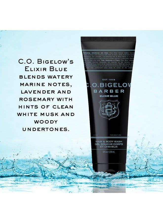 C. O. Bigelow C.O. Bigelow Men's Lavender & Rosemary Moisturizing Shampoo & Body Wash - Elixir Blue No. 1604, 8 fl oz  - Image 2
