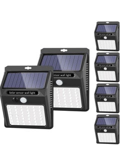 JAJEEK Solar Powered Outdoor Lights [6 Pack] – Wireless Motion Sensor, 42 LEDs, IP65 Waterproof & Dustproof, 3 Adjustable Modes for Garden, Fence, Patio, Garage, Energy Efficient Security Lighting  - Image 1