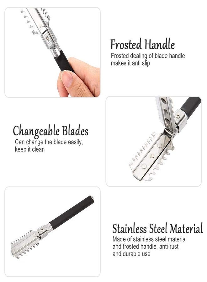 ANGGREK Comb Double-edge Blades Manual Hair Cutting Thinning Barber Comb Shaper Hair With Comb - Image 4