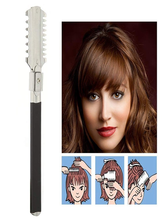 ANGGREK Comb Double-edge Blades Manual Hair Cutting Thinning Barber Comb Shaper Hair With Comb - Image 3