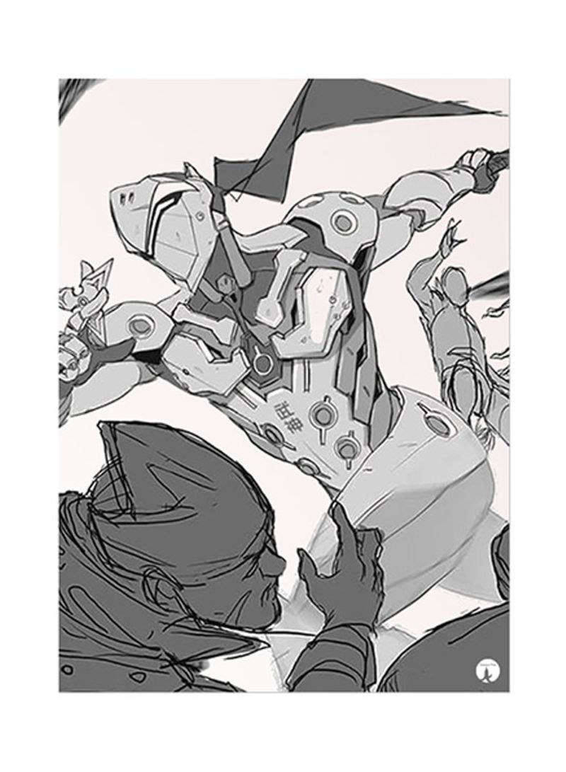 Video Game Overwatch Metal Plate Poster Multicolour 15x20centimeter