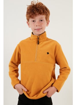 Lela Soft Textured Zippered Stand Collar Winter Fleece Unisex Children's Fleece 5905002  - Image 2