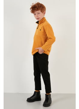 Lela Soft Textured Zippered Stand Collar Winter Fleece Unisex Children's Fleece 5905002  - Image 3