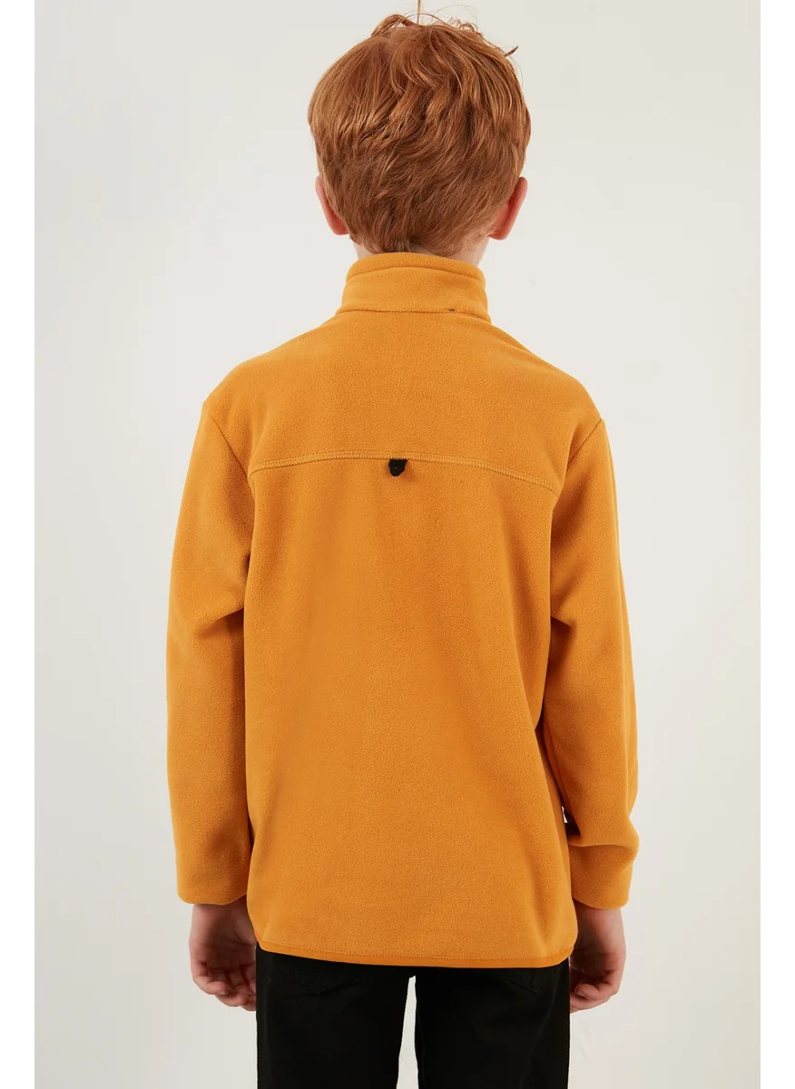 Lela Soft Textured Zippered Stand Collar Winter Fleece Unisex Children's Fleece 5905002