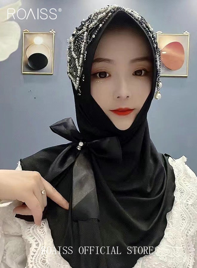 رويس عمامة صناعة ثقيلة قبعة بريم كريستال الزركون القوس الديكور بسيط وعصري  - Image 4
