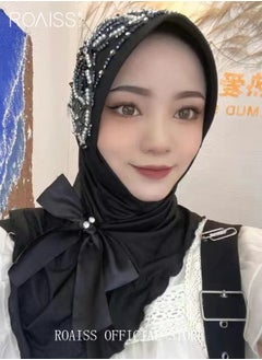 رويس عمامة صناعة ثقيلة قبعة بريم كريستال الزركون القوس الديكور بسيط وعصري  - Image 2