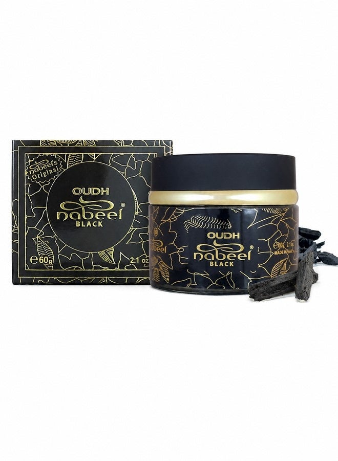 Nabeel Black Oudh Incense 60 GM Premium Arabian Bakhoor for Luxurious Long-Lasting Fragrance and Spiritual Ambiance - Image 1