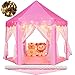Monobeach Princess Tent Girls Large Playhouse Kids Castle Play Tent with Star Lights Toy for Children Indoor and Outdoor Games 55 x 53 DxH Pink Princess with Play Mat - Image 3