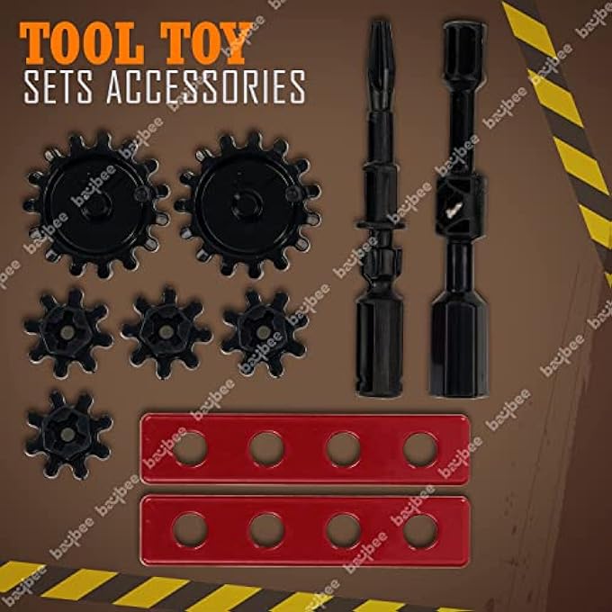 3 IN 1 PRETEND PLAY TOOLS SET KIT TOYS FOR KIDS, PRETEND PLAY KIDS TOOLS SET ROLE PLAY CONSTRUCTION MECHANIC TOOLS KID TOY | PLAY TOOLS KIT TOYS FOR KID 2+YEARS BOYS GIRLS (TROLLEY) - Image 5