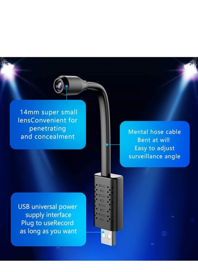 Generic Full HD 4K 1080P USB Wifi Mini Camera WiFi Camera Wireless USB Plug Small Security Camera 1080P HD Motion Detection Monitor for Home Office Indoor - Image 4