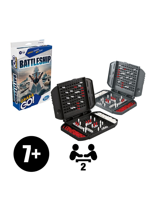 HASBRO - GAMING Battleship Grab and Go Game for Ages 7 and Up, Portable Game for 2 Players, Travel Game for Kids  - Image 2