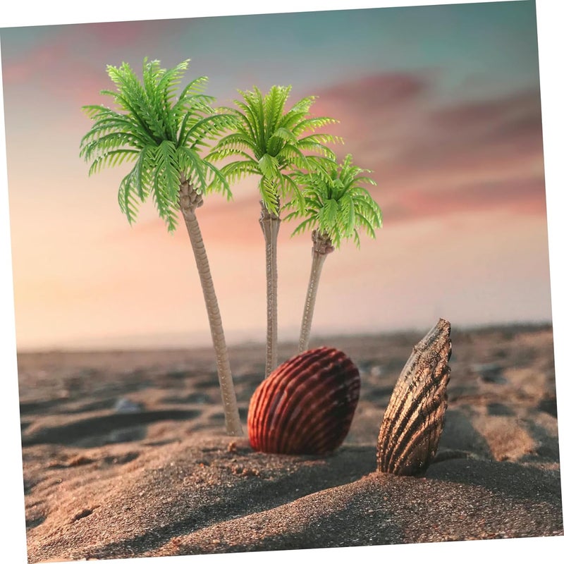 NUOBESTY 12pcs Miniature Palm Tree Artificial Palm Trees for Train Scenery for DIY Scenery - Image 3