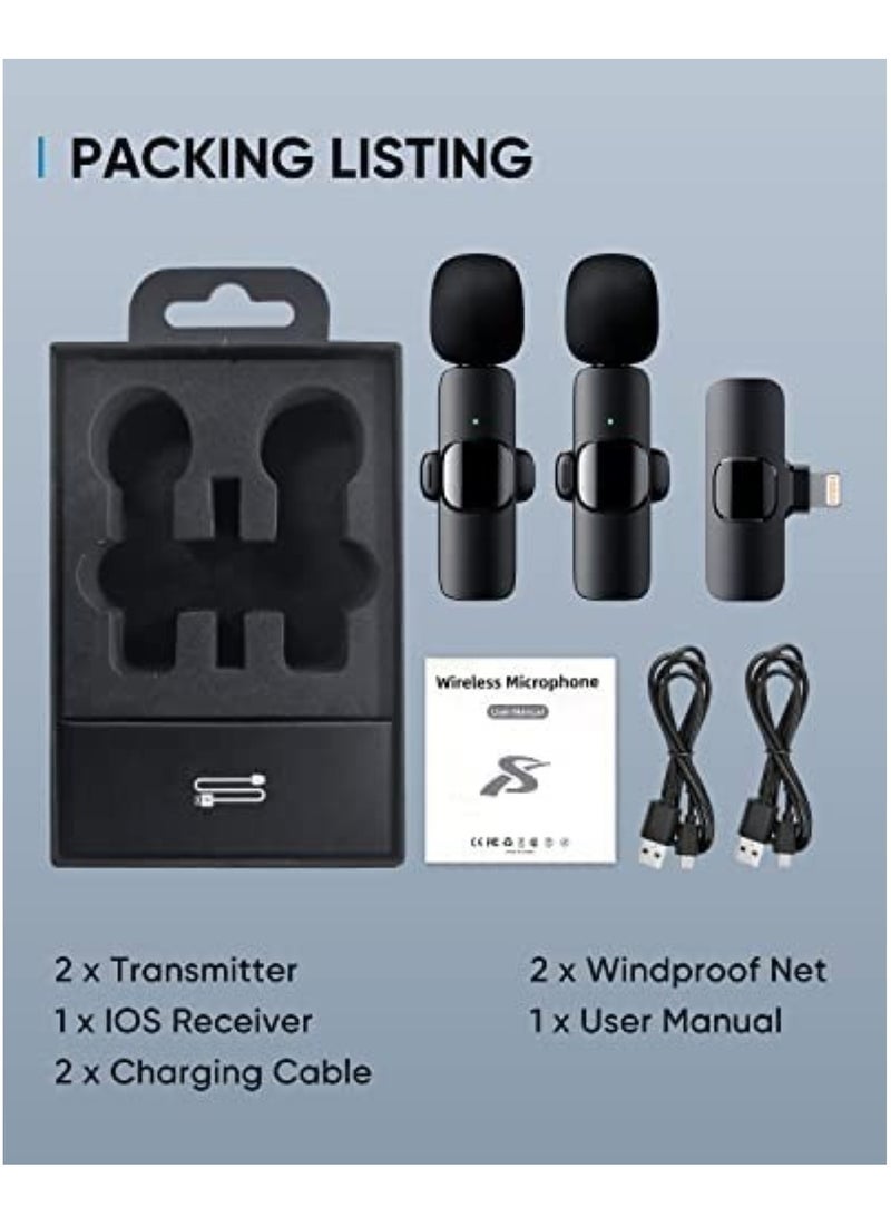 ELTRAZONE 2 PCS Professional Wireless Lavalier Microphone for iPhone iPad only - Image 4