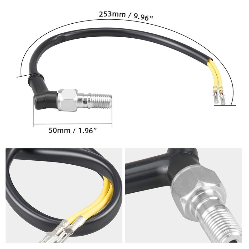 NICECNC Hydraulic Brake Light Switch Banjo Bolt 10mm x 1.25mm Pitch, Motorcycle Brake Light Switch for Street & Off-Road Bikes, Compatible with Aprilia Ducati Suzuki Triumph - Image 5