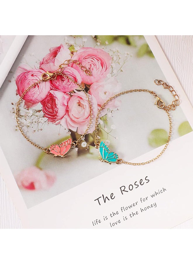 Depend Matching Lovely Butterfly BFF Friendship Bracelets For 2 Best Friends, Long Distance Relationship Bracelets For Mother Daughter Sisters Birthday Gift - Image 3