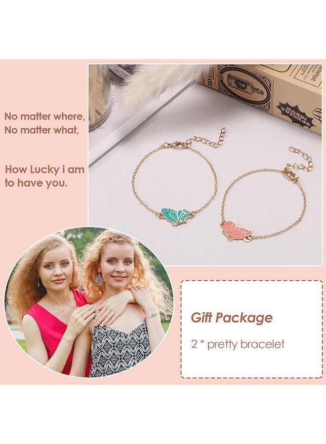 Depend Matching Lovely Butterfly BFF Friendship Bracelets For 2 Best Friends, Long Distance Relationship Bracelets For Mother Daughter Sisters Birthday Gift - Image 5
