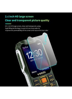 Hope Hope 2.4-inch HD Screen Rugged Phone, 10000 mAh Big Battery, Dual SIM, Big Button, Dual Flashlight Elderly Mobile Phone  - Image 5