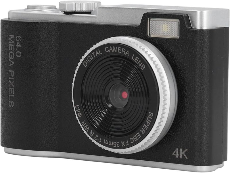 Black Digital Camera 48MP Autofocus 1080P Vlogging 16X Zoom Anti Shake Compact Selfie Camera For Kids Students - Image 2